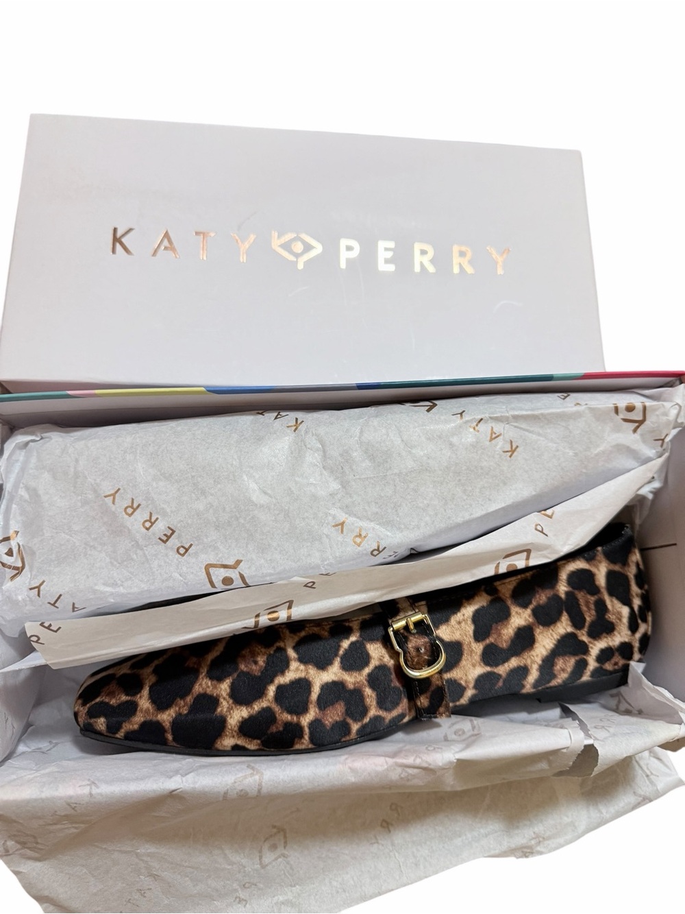 🌼NEW Katy Perry Collections Leopard Print Clutch with Gold Buckle - Brown Black